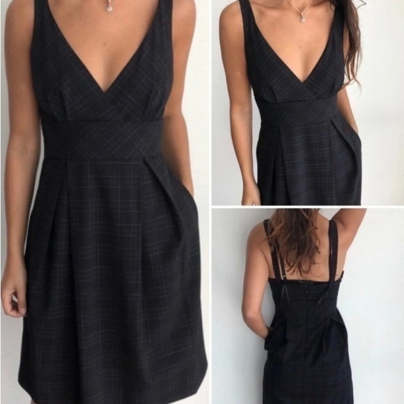 Moulinette Soeurs Scotland Yard black multi color tartan sleeveless mini dress 4 - Picture 1 of 10